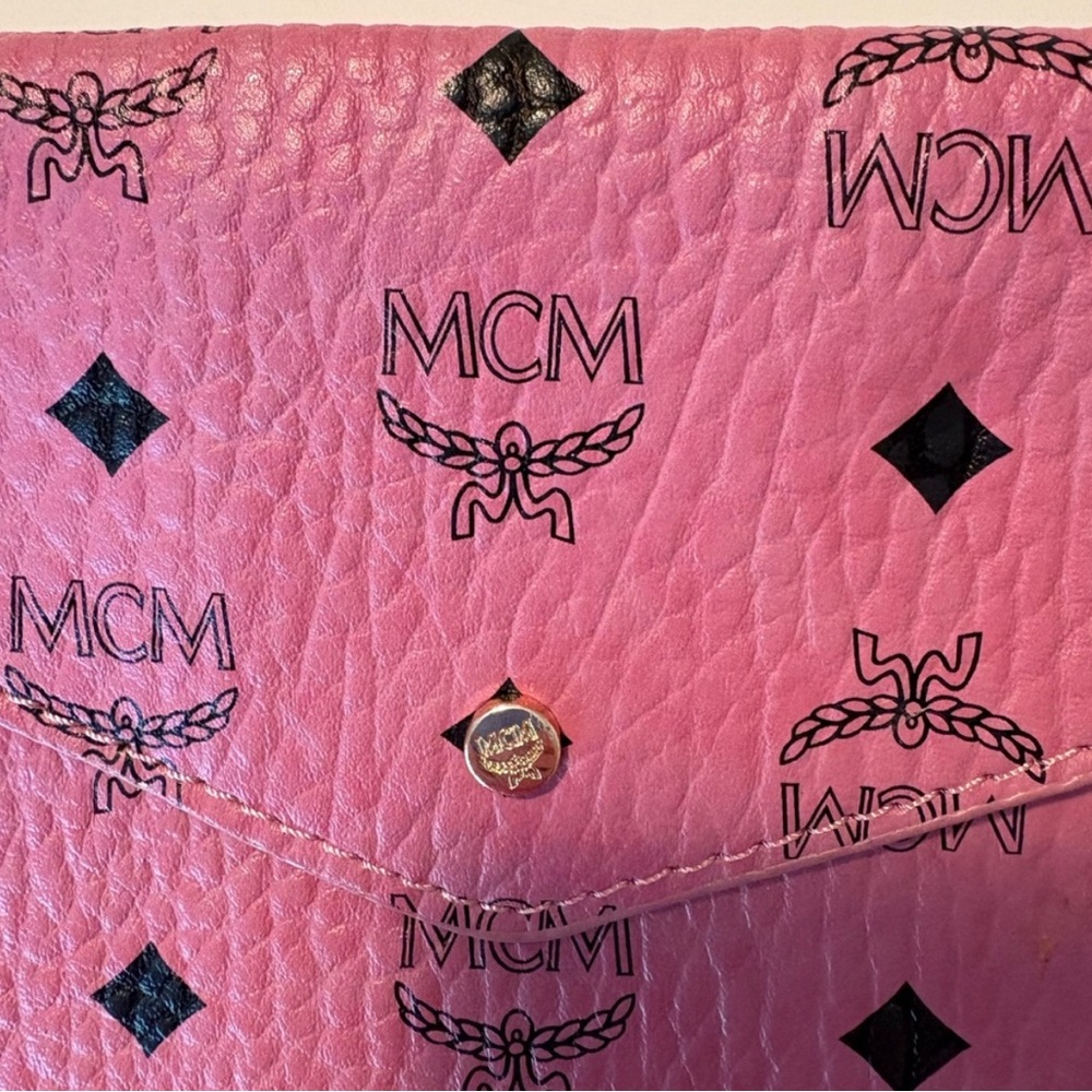 MCM Pink Logo Envelope Pouch -New. Additional colors available. - Picture 11 of 14